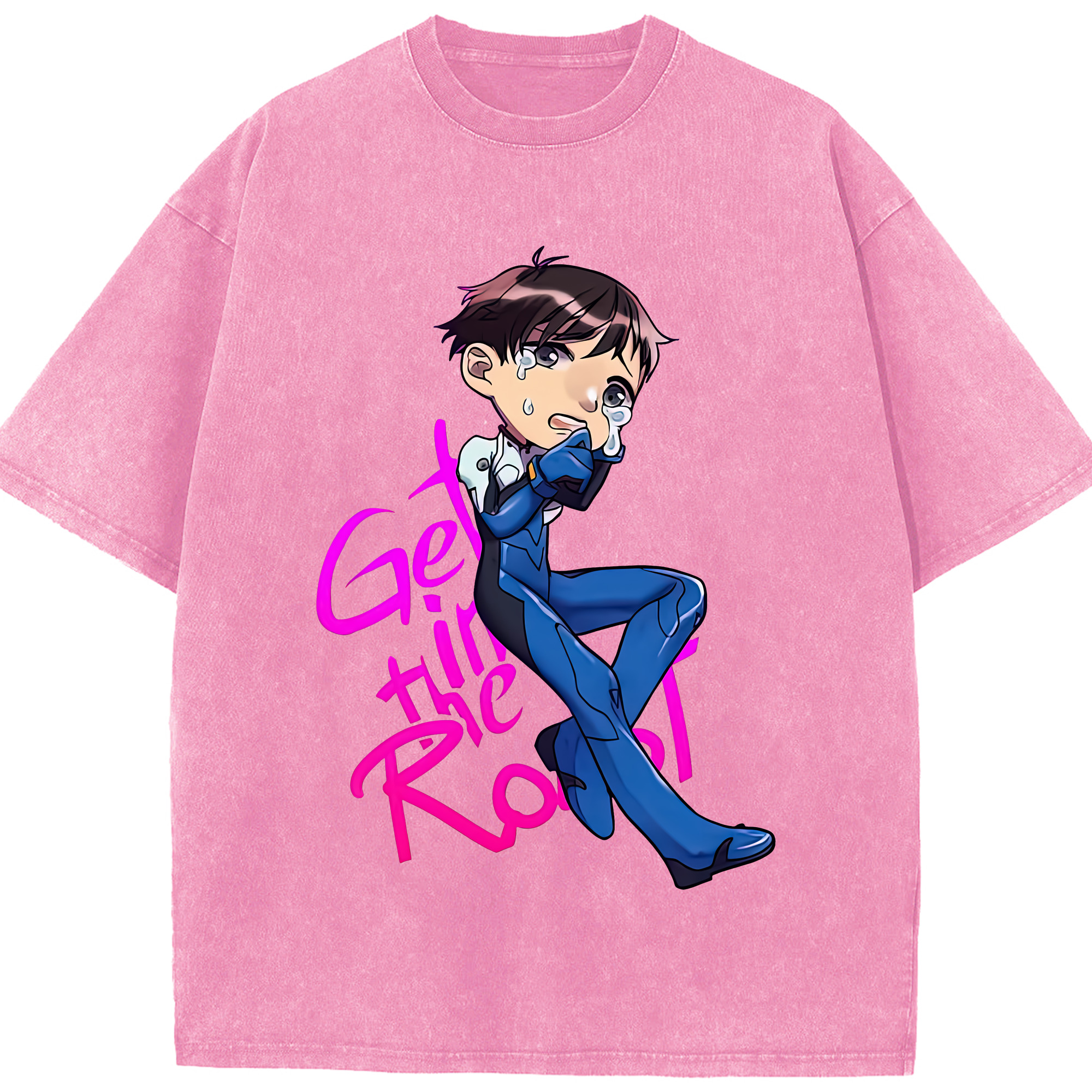 （画像用） EVA 新世紀エヴァンゲリオン 綿100% ヴィンテージ風 半袖Tシャツ（フロントプリント）